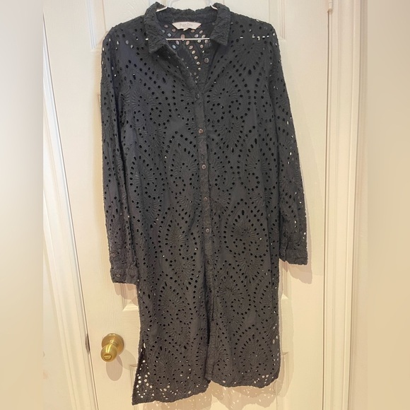[Part Two Copenhagen] Bondis Black Eyelet Tunic 36 - Picture 5 of 6